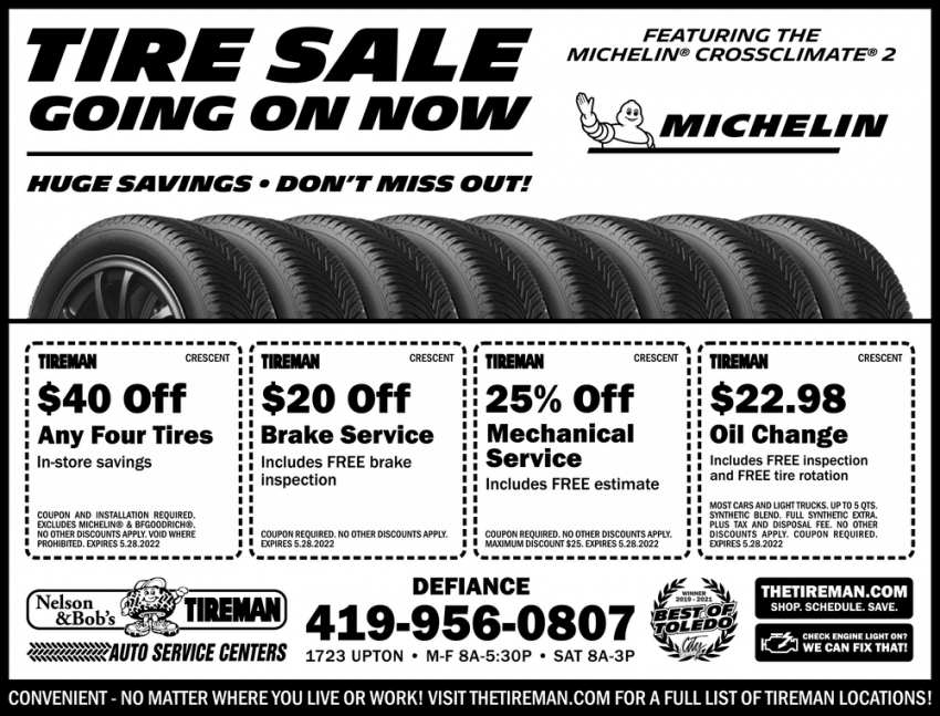 Tire Sale Going On Now