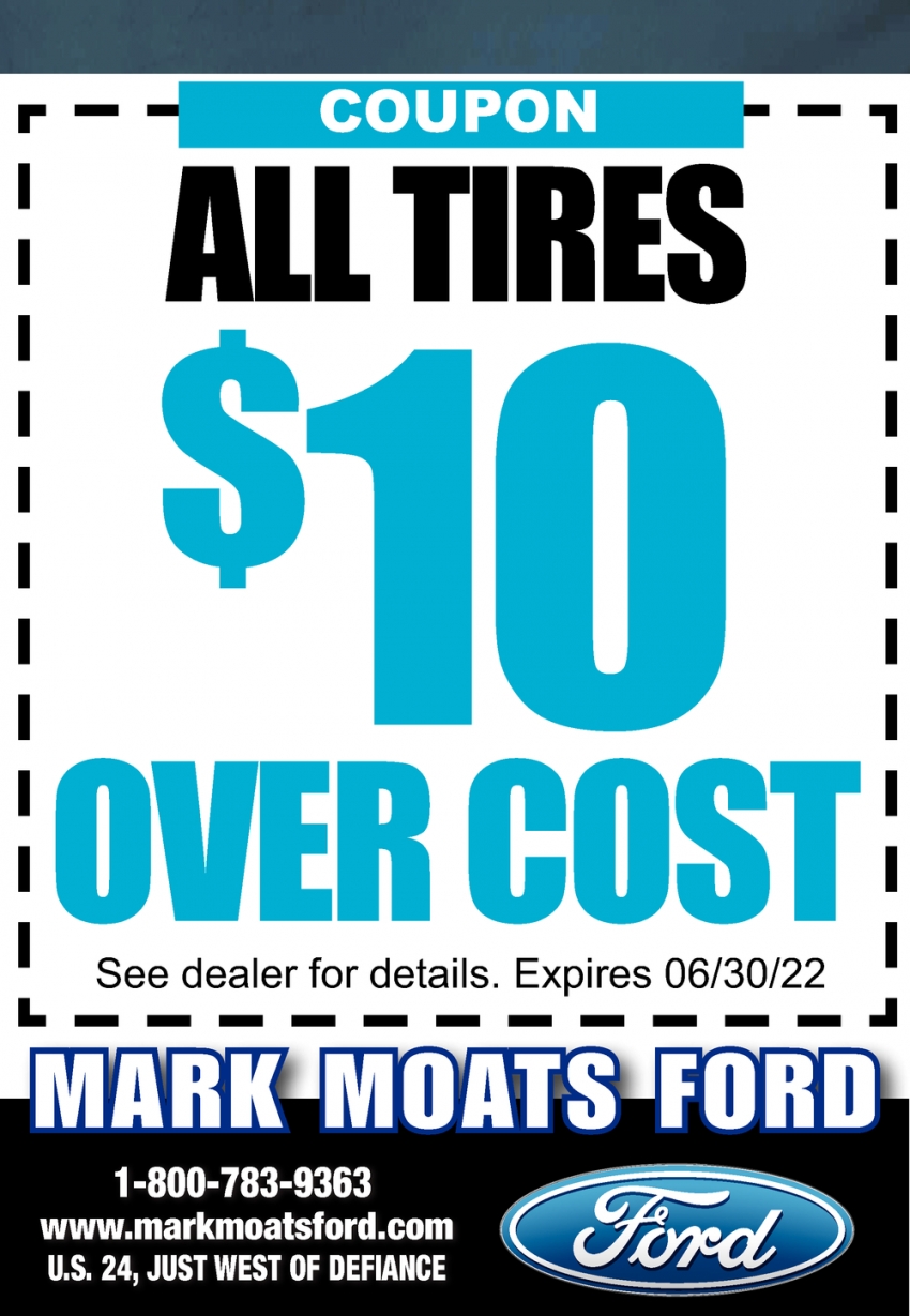 All Tires $10 Over Cost
