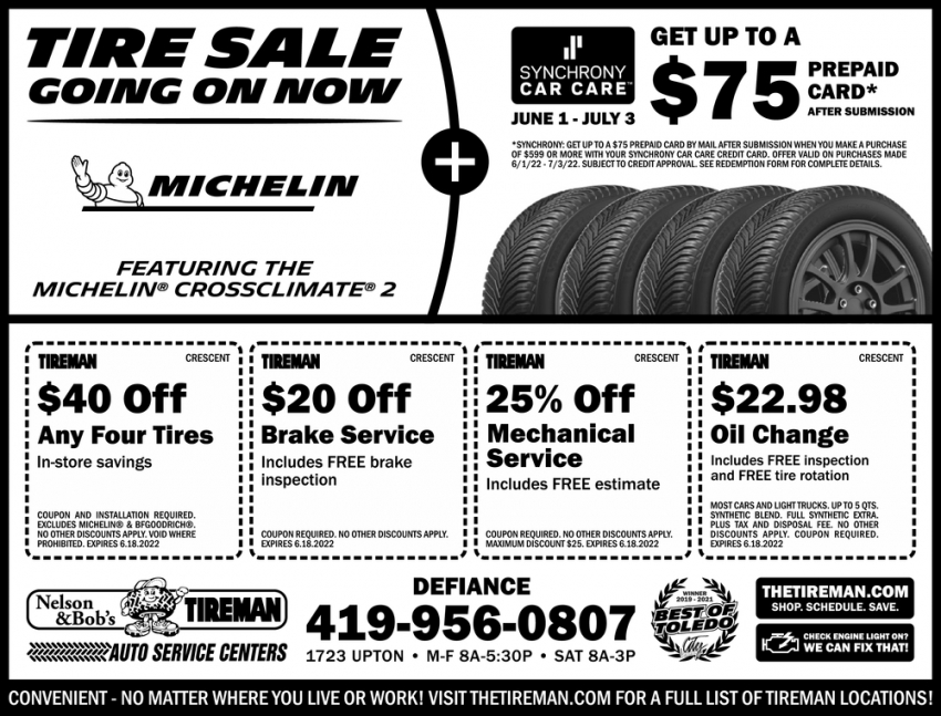 Tire Sale Going On Now