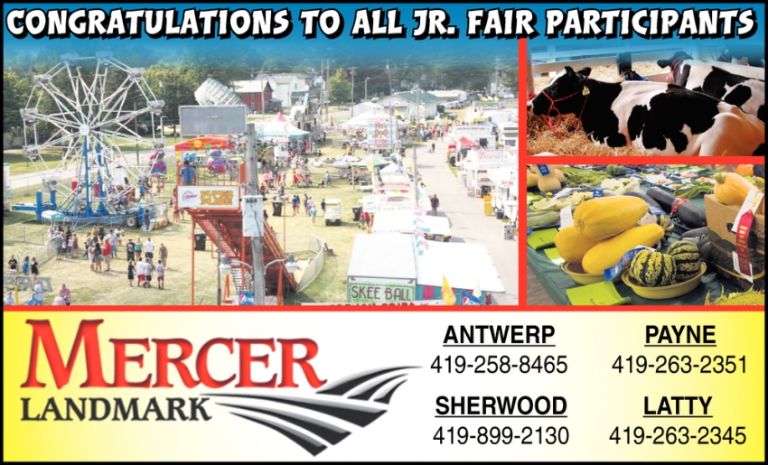 Congratulations To All Jr. Fair Participants