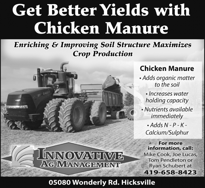 Get Better Yields With Chicken Manure