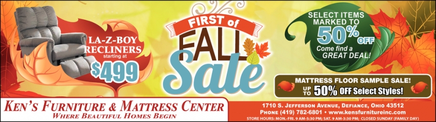 First Of Fall Sale