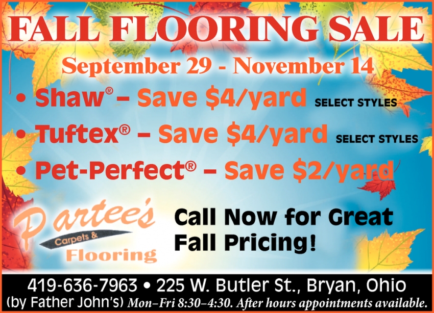 Fall Flooring Sale