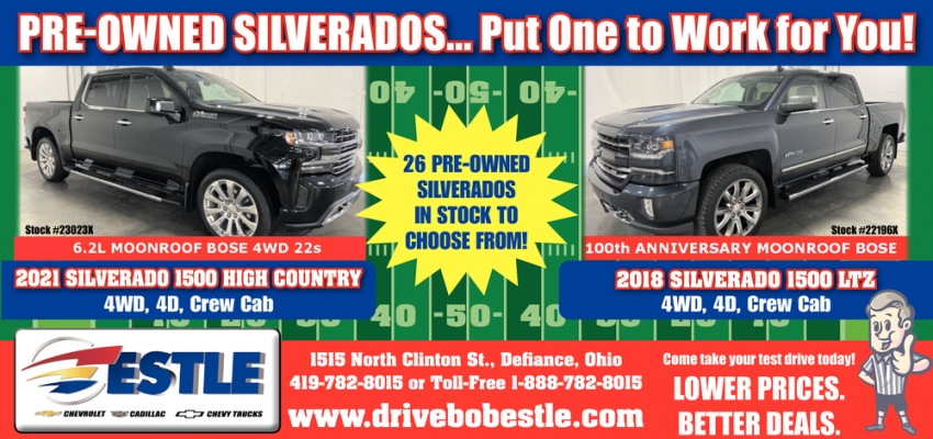 26 Pre-owned Silverados In Stock To Choose From!