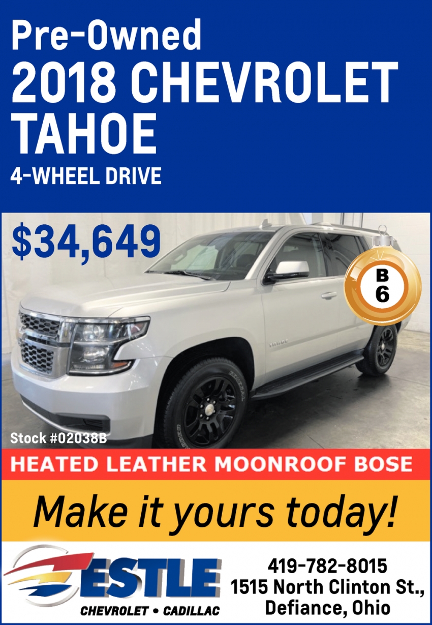 Pre-Owned 2018 Chevrolet Tahoe