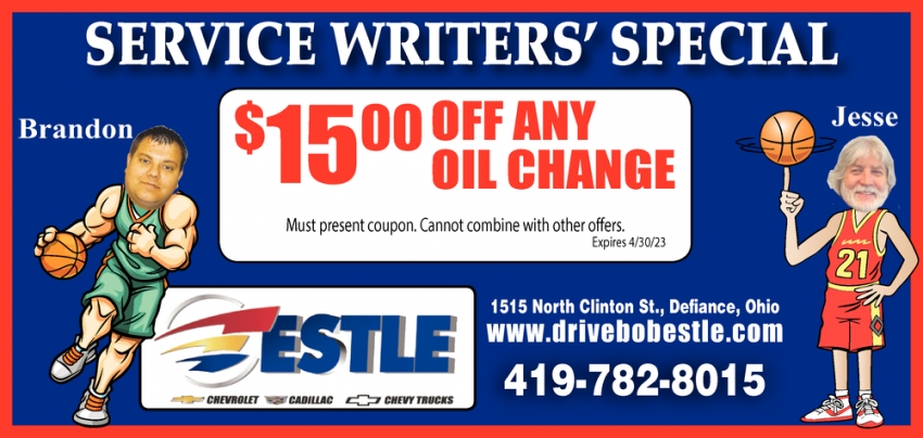$15 OFF Any Oil Change