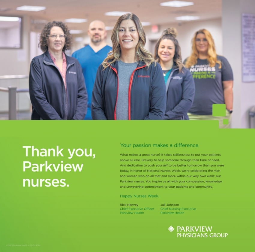 Thank You, Parkview Nurses