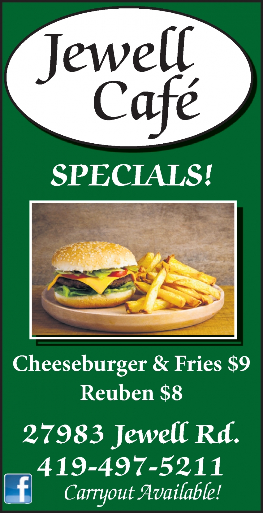 Cheeseburger & Fries $9