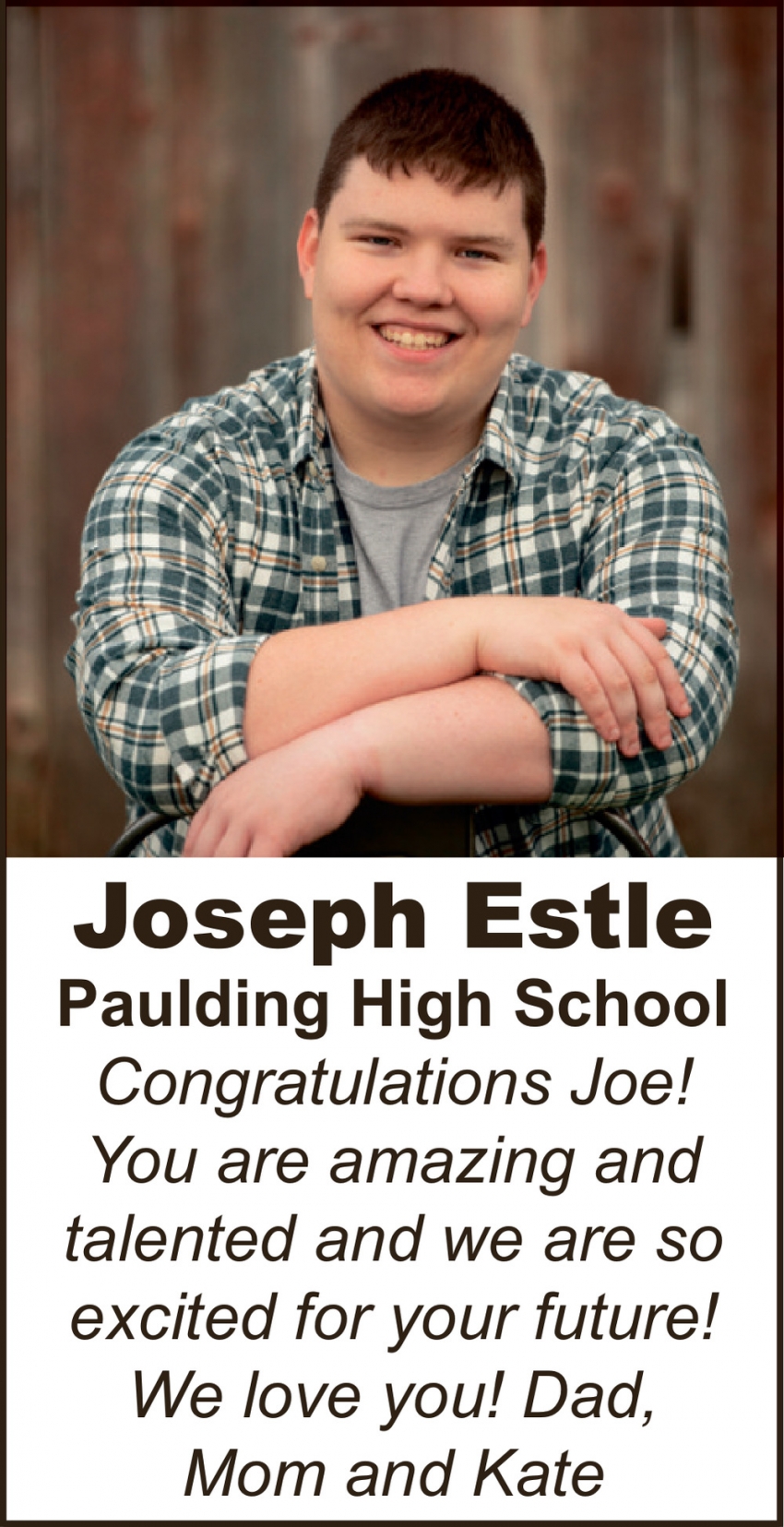 Congratulations Joe!