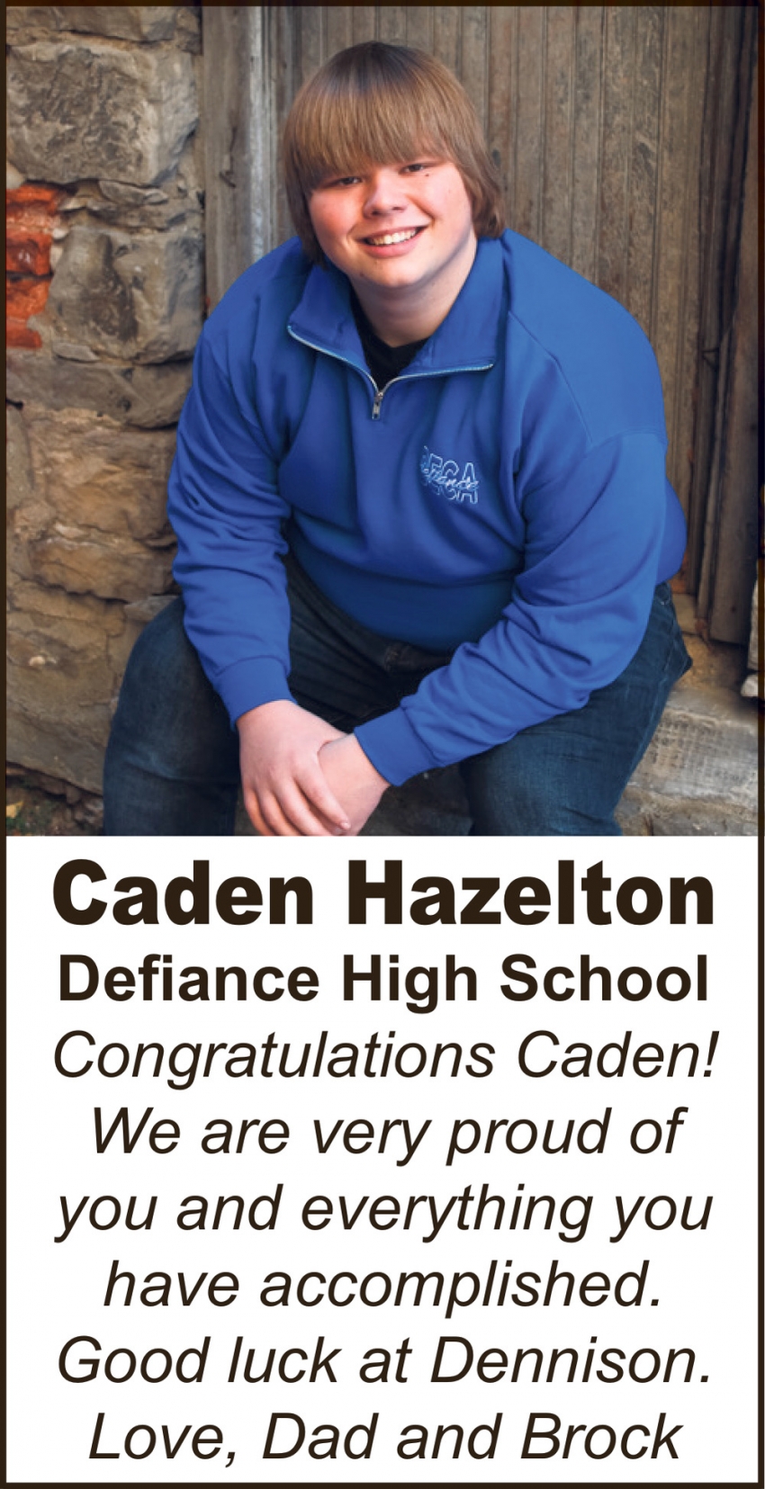 Congratulations Caden!