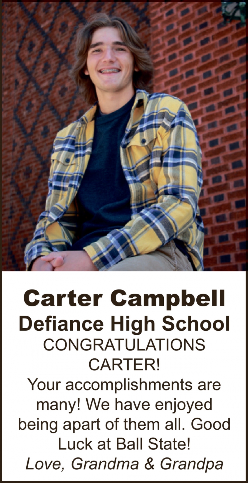 Congratulations Carter!