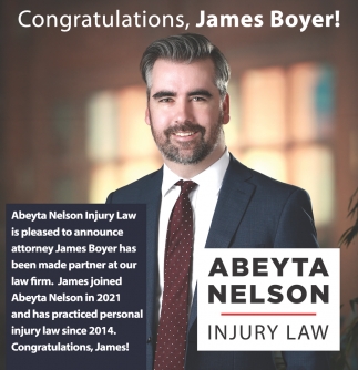 Congratulations, James Boyer!