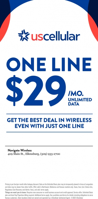 One Line $29/Mo. Unlimited Data