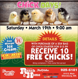 Receive 10 Free Chicks!