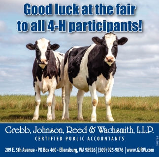Good Luck at the Fair to all 4-H Participants!