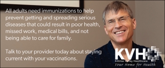 Thank Your Provider Today About Staying Current with Your Vaccinations