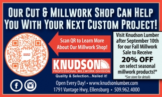 Our Cut & Millwork Shop Can Help You with Your Next Custom Project!