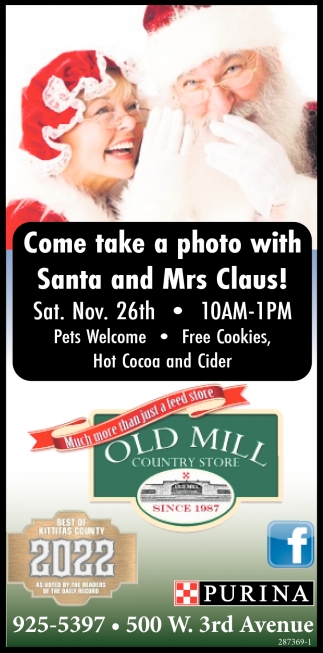 Come Take a Photo with Santa and Mrs Claus!