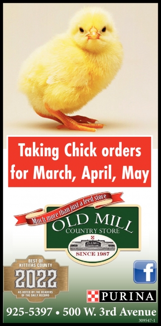 Taking Chick Orders For March, April, May
