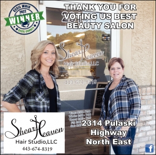 Best Beauty Salon, Shear Heaven Hair Studio, LLC