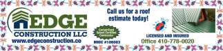 Call us for a Roof Estimate Today!