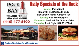 Daily Specials at the Dock