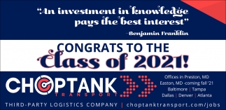 Congrats To The Class 2021!