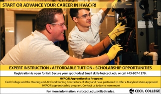 Start Or Advance Your Career In HVAC/R!