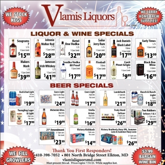 Liquor & Wine Specials