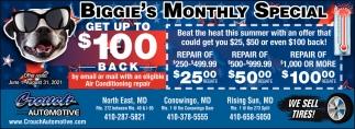 Biggie's Monthly Special