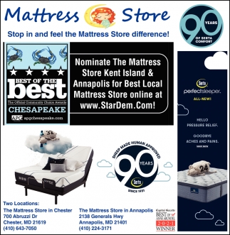 Stop In and Feel The Mattress Store Diference