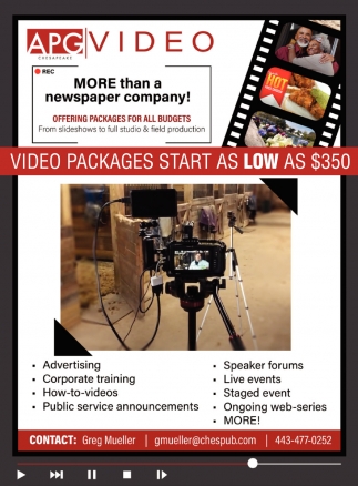 Video Packages Starts as Low as $350