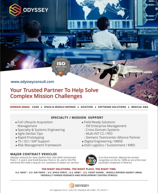 Your Trusted Partner to Help Solve Complex Mission Challenges