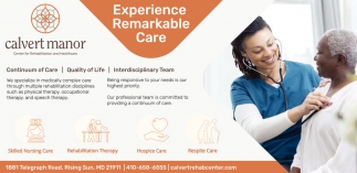 Experience Remarkable Care