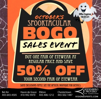October's Spooktacular Bogo Sales Event