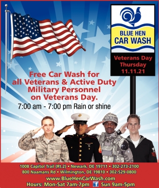 Free Car Wash For All Veterans