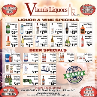 Liquor & Wine Specials