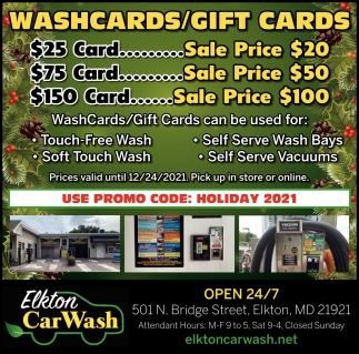 Washcards/Gift Cards