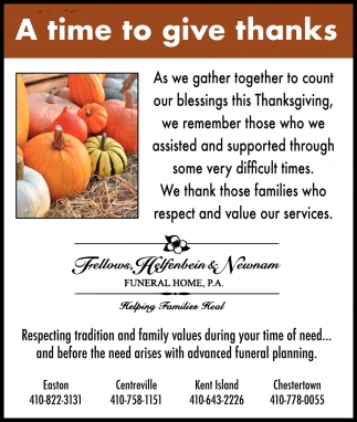 A Time To Give Thanks