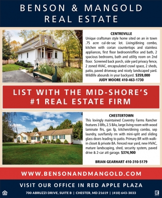 List With The Mid-Shore's #1 Real Estate Firm