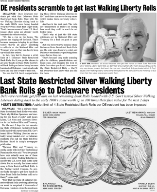 DE Residents Scramble To Get Last Walking Liberty Rolls