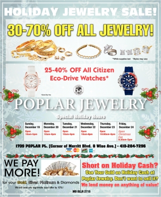 Holiday Jewelry Sale!
