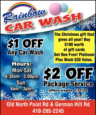 $1 Off Any Car Wash