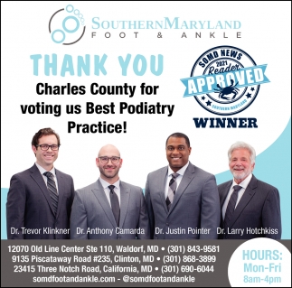 Thank You Charles County For Voting Us Best Podiatry Practice