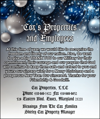Cox's Properties And Employees
