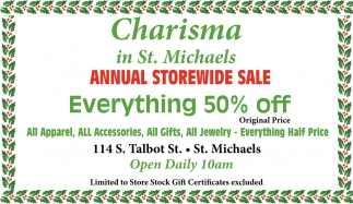 Annual Storewide Sale