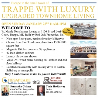 Trappe With Luxury Upgraded Townhome Living