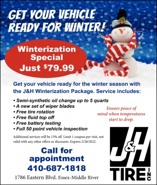 Get Your Vehicle Ready for Winter!