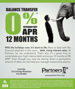 Balance Transfer 0% Introductory APR 12 Months