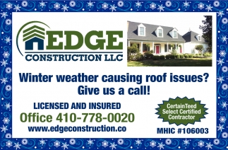 Winter Weather Causing Roof Issues?